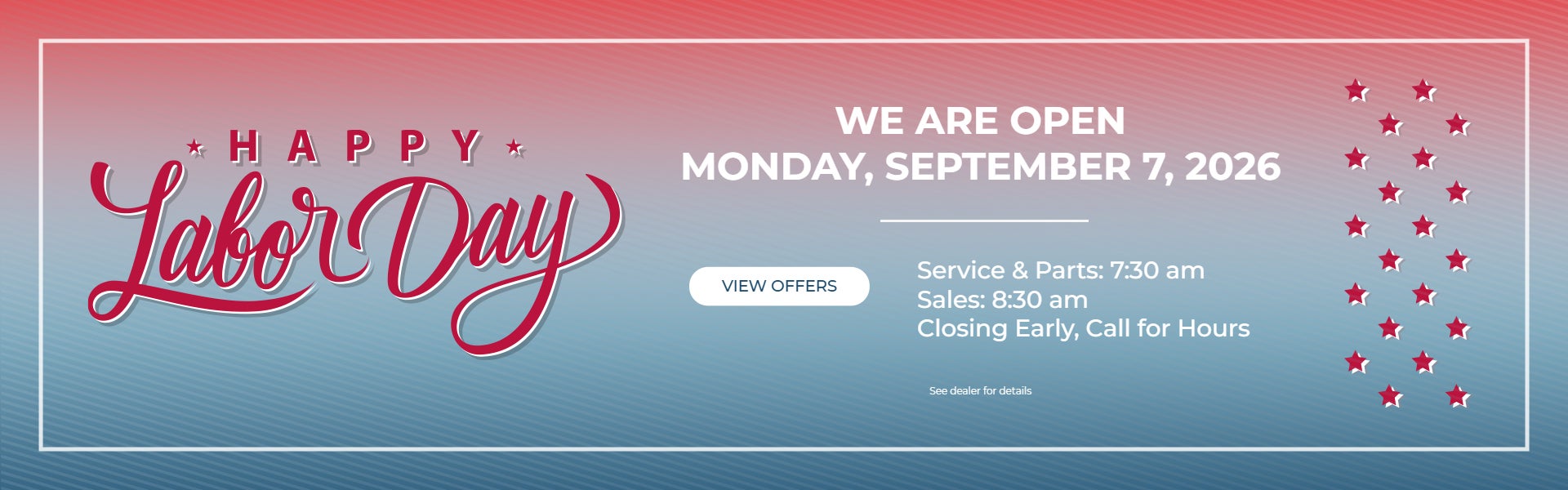 Labor Day Hours 